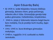 Kompozitoriaus Eduardo Balsio gyvenimas ir kūryba  3 puslapis