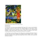 Kūrybos rezultatą lemiantys veiksniai. Polis Gogenas ,,La Orana Maria” 4 puslapis