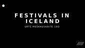 Festivals in Iceland