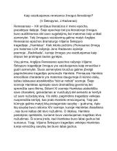 Kaip vaizduojamas renesanso žmogus literatūroje?