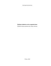 Mašinų techninio serviso organizavimas