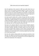 Why music and art are important subjects?