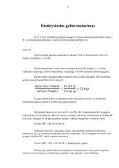 Reaktyvinės galios matavimas ir kompensavimas 8 puslapis