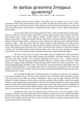 Ar darbas įprasmina žmogaus gyvenimą? Rašinys