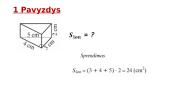 Prizmė. Prizmės paviršiaus plotas ir tūris 16 puslapis