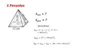 Piramidės paviršiaus plotas. Piramidės tūris 8 puslapis