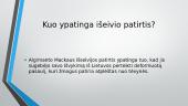 Kuo ypatinga išeivio patirtis? 13 puslapis