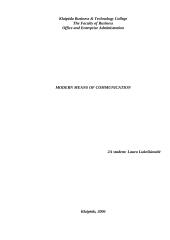 Modern ways of communication