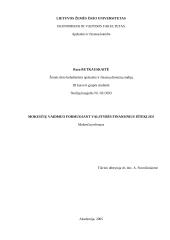 Mokesčių vaidmuo formuojant valstybės finansinius išteklius
