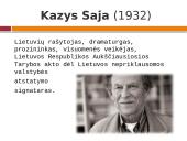 Kazys Saja „Mamutų medžioklė“ dviejų dalių groteskas