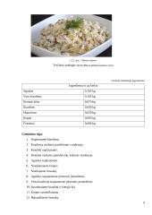 Salotos su kiaulienos mente. Technologijų mokyklinio brandos egzamino darbo aprašas 10 puslapis