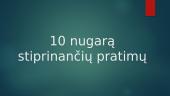 10 nugarą stiprinančių pratimų