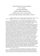 Tėvų ir vaikų santykiai  Juozo Grušo tragikomedijoje ,,Meilė, džiazas ir velnias“