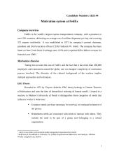 Motivation system at FedEx