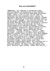 Narkotikai. Rizikos veiksniai