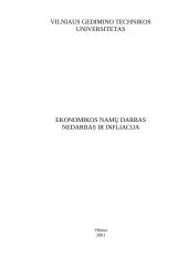 Nedarbas ir infliacija