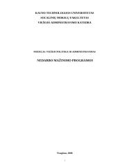 Nedarbo mažinimo programos