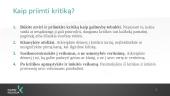 Kaip pateikti ir kaip reaguoti į kritiką 5 puslapis