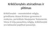 Krikščionybės atsiradimas ir plitimas. Skaidrės