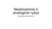 Skaitmeninis ir analoginis ryšys