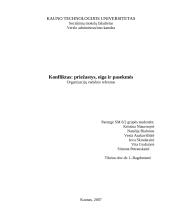 Konfliktai: priežastys, eiga, pasekmės kursinis darbas