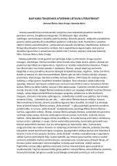 Kaip karo tragedijos atsispindi lietuvių literatūroje?