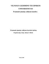Organizacijų misija, vizija, tikslai