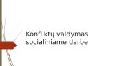 Konfliktų valdymas socialiniame darbe