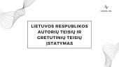 Lietuvos respublikos autorių teisių ir gretutinių teisių įstatymas