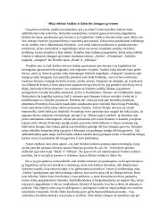 Mitų reikšmė Antikos ir dabarties žmogaus gyvenime (kalbėjimas)
