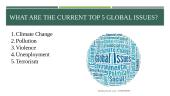 What are the current top 5 global issues? 2 puslapis