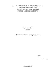 Pasitenkinimo darbu problema