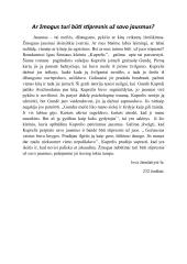 Ar žmogus turi būti stipresnis už savo jausmus