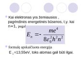 Vandenilio atomo modelis 14 puslapis