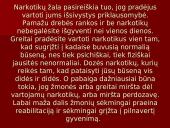 Narkotikai ir jų žala. Skaidrės 4 puslapis
