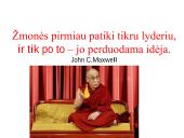 Lyderystė sveikatos priežiūroje. Skaidrės 13 puslapis