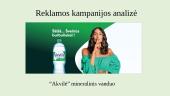 Reklamos kampanijos analizė. „Akvilė” mineralinis vanduo