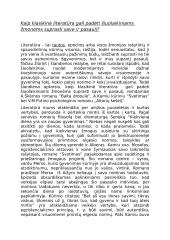 Kaip klasikinė literatūra gali padėti šiuolaikiniams žmonėms suprasti save ir pasaulį?