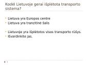 Lietuvos transportas (pristatymas) 1 puslapis