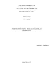 Politikos mokslo struktūra, metodologija bei funkcijos