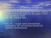 Veiksniai, sustabdę atominės energetikos plėtrą ir Visagino AE 2 puslapis