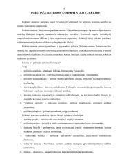 Politinės sistemos samprata ir  jos funkcijos 4 puslapis
