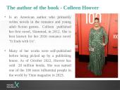 “It Ends With Us” book presentation 2 puslapis