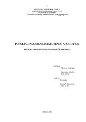 Populiariausi renginiai Utenos apskrityje