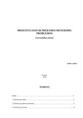 Prostitucijos ir prekybos moterimis problemos