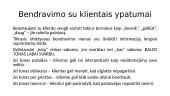 Bendravimo su klientais ypatumai 10 puslapis