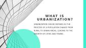 What is urbanization? 2 puslapis
