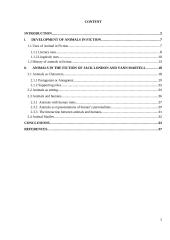 Depiction and characterization of animals in the fiction of Jack London and Yann Martel 5 puslapis