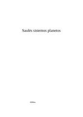 Informacija apie saulės sistemos planetas