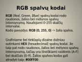 Spalvų, paveikslėlių kodavimas 3 puslapis